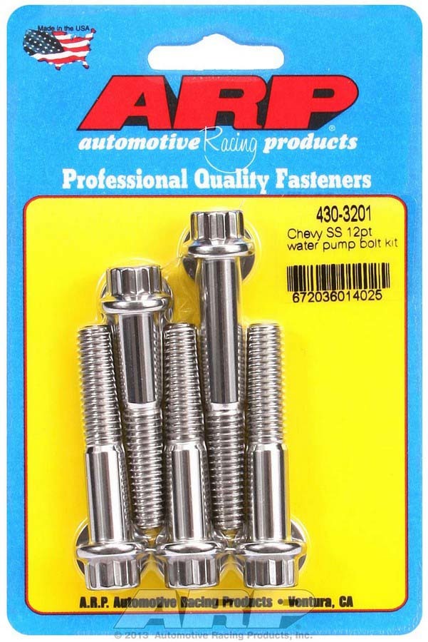 S/S Water Pump Bolt Kit Chevy 12pt. - 4303201 Vinyasa Automotive
