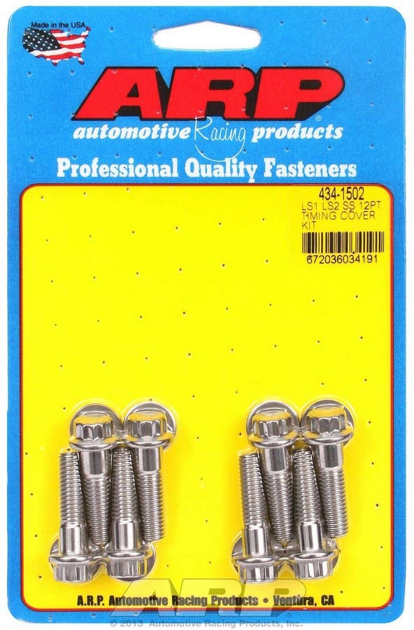 S/S Timing Cover Bolt Kit - 12pt. LS1/LS2 - 4341502 Vinyasa Automotive