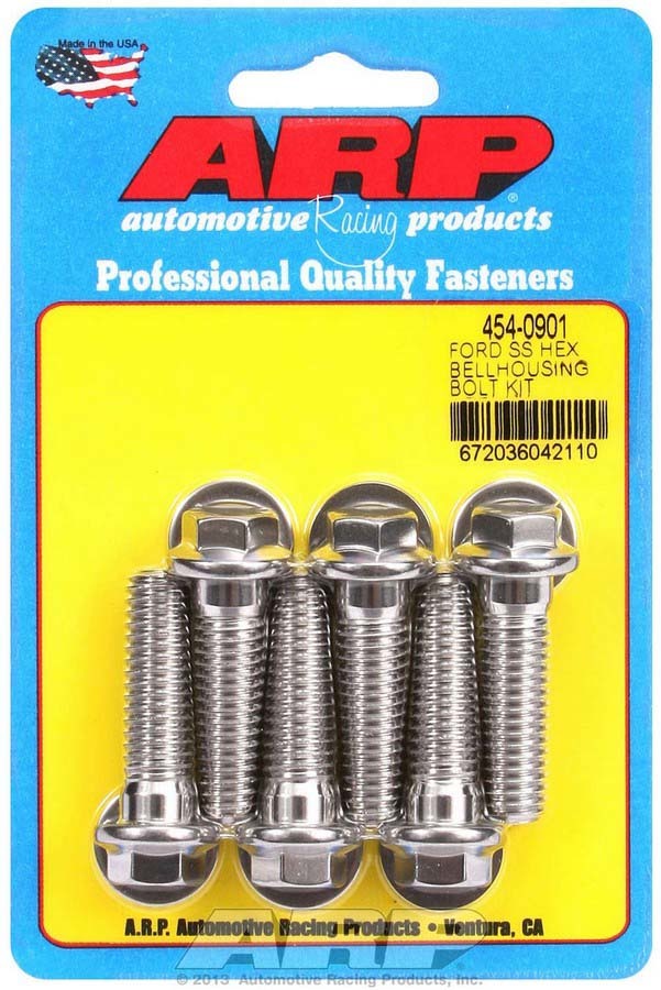 S/S Bellhousing Bolt Kit - 6pt. Ford - 4540901 Vinyasa Automotive