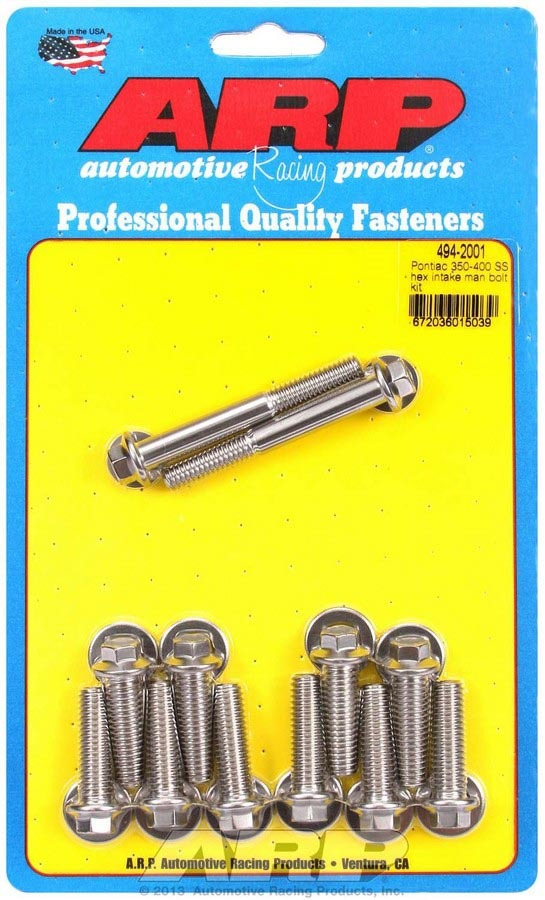 Pontiac S/S Intake Bolt Kit 6pt. - 4942001 Vinyasa Automotive