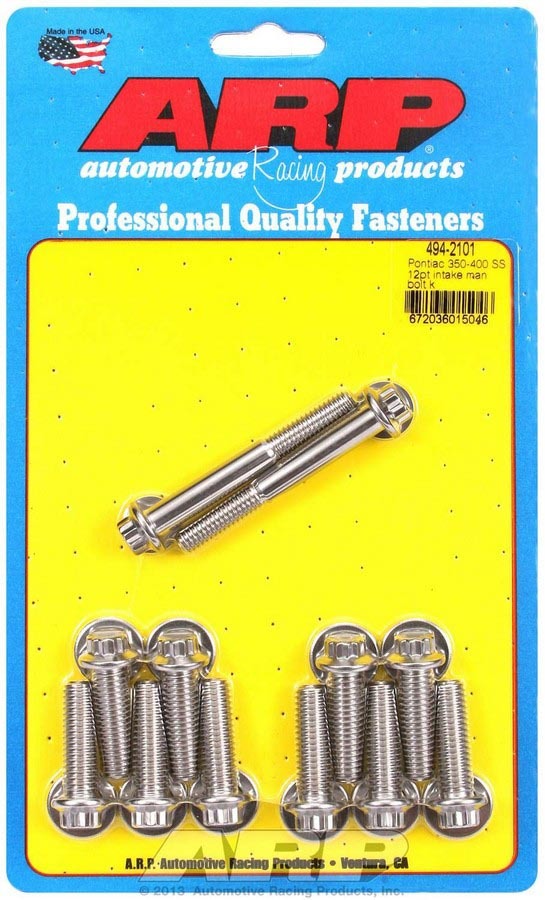 Pontiac S/S Intake Bolt Kit 12pt. - 4942101 Vinyasa Automotive