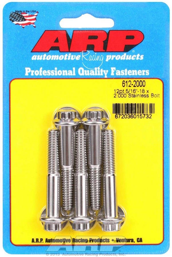 S/S Bolt Kit - 12pt. (5) 5/16-18 x 2.000 - 6122000 Vinyasa Automotive