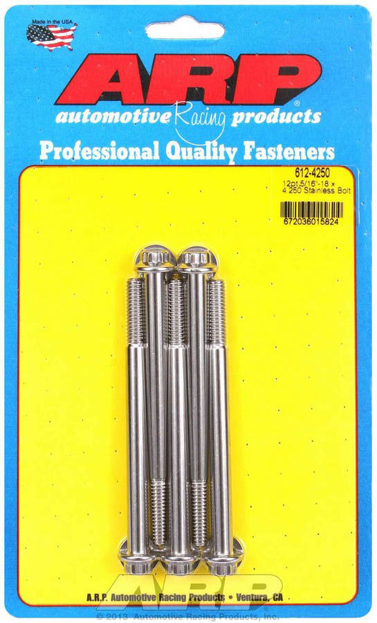 S/S Bolt Kit - 12pt. (5) 5/16-18 x 4.250 - 6124250 Vinyasa Automotive