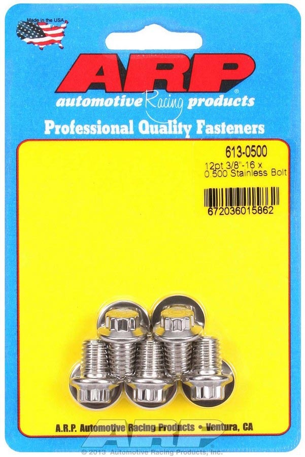 S/S Bolt Kit - 12pt. (5) 3/8-16 x .500 - 6130500 Vinyasa Automotive