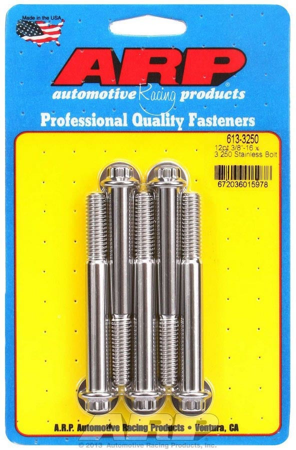 S/S Bolt Kit - 12pt. (5) 3/8-16 x 3.250 - 6133250 Vinyasa Automotive