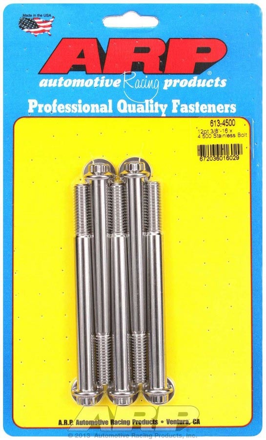 S/S Bolt Kit - 12pt. (5) 3/8-16 x 4.500 - 6134500 Vinyasa Automotive