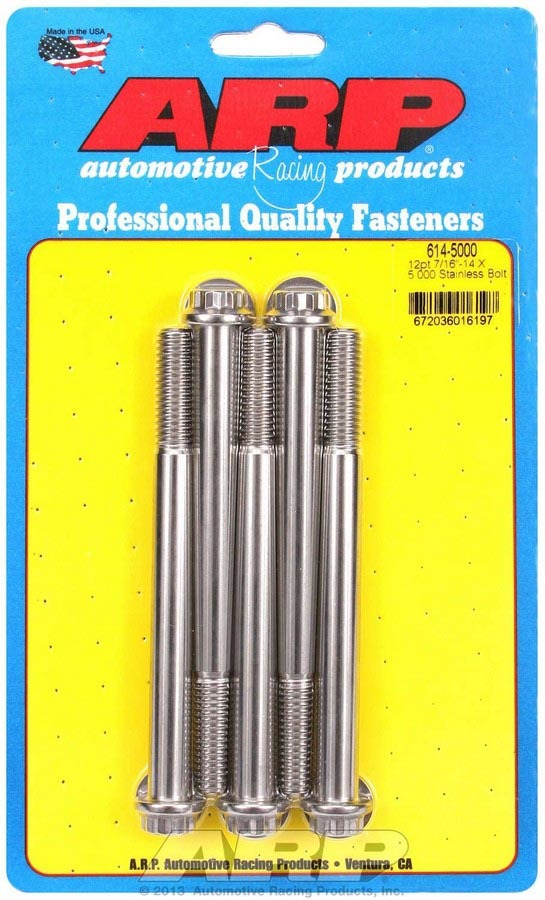 S/S Bolt Kit - 12pt. (5) 7/16-24 x 5.000 - 6145000 Vinyasa Automotive