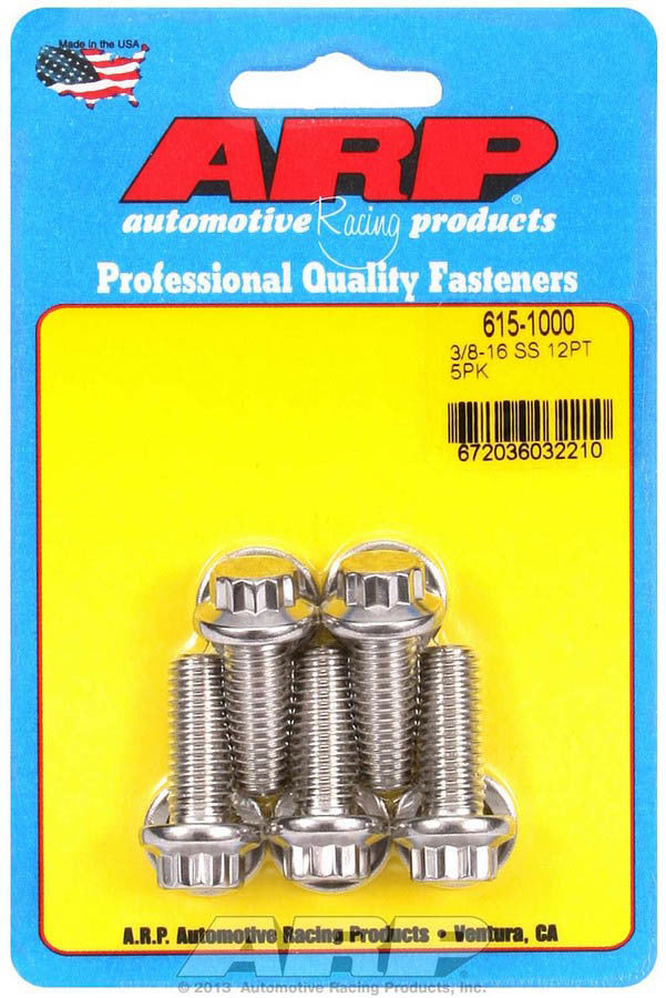 S/S Bolt Kit - 12pt. (5) 3/8-16 x 1.000 - 6151000 Vinyasa Automotive