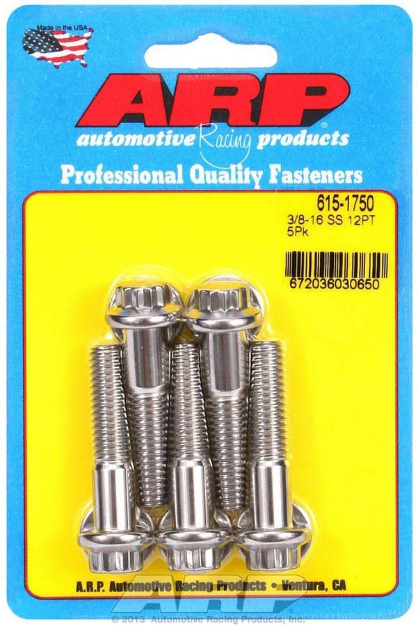 S/S Bolt Kit - 12pt. (5) 3/8-16 x 1.750 - 6151750 Vinyasa Automotive