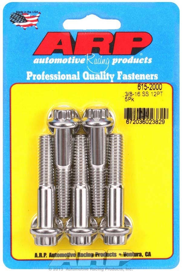S/S Bolt Kit - 12pt. (5) 3/8-16 x 2.000 - 6152000 Vinyasa Automotive