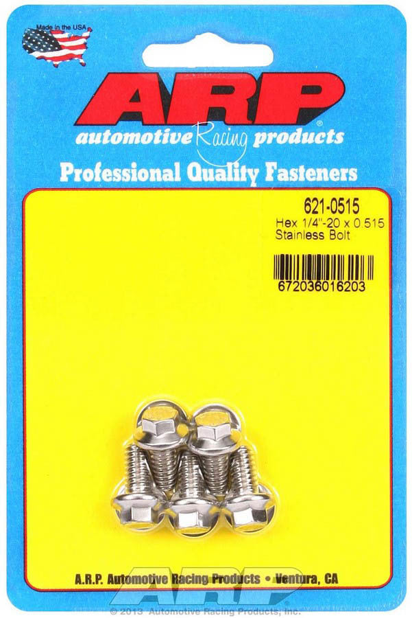 S/S Bolt Kit - 6pt. (5) 1/4-20 x .515 - 6210515 Vinyasa Automotive