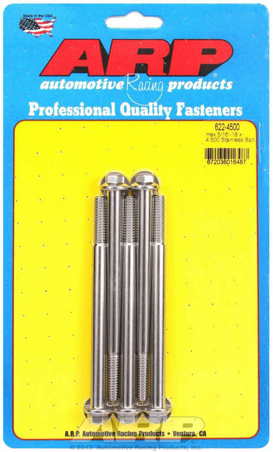 S/S Bolt Kit - 6pt. (5) 5/16-18 x 4.500 - 6224500 Vinyasa Automotive