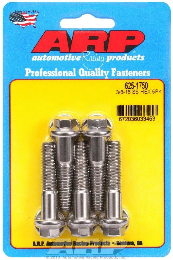 S/S Bolt Kit - 6pt. (5) 3/8-16 x 1.750 - 6251750 Vinyasa Automotive