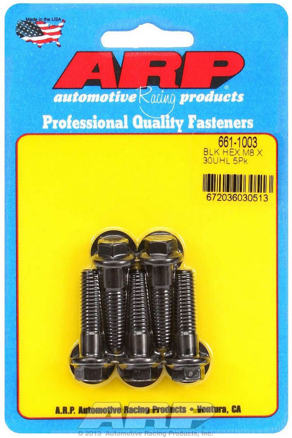 8mm x 1.25 x 30mm 6pt Bolt Kit - 5pk - 6611003 Vinyasa Automotive