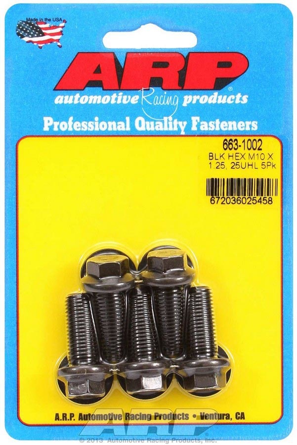 Bolt Kit - 6pt 5pk 10mm x 1.25 x 25mm - 6631002 Vinyasa Automotive