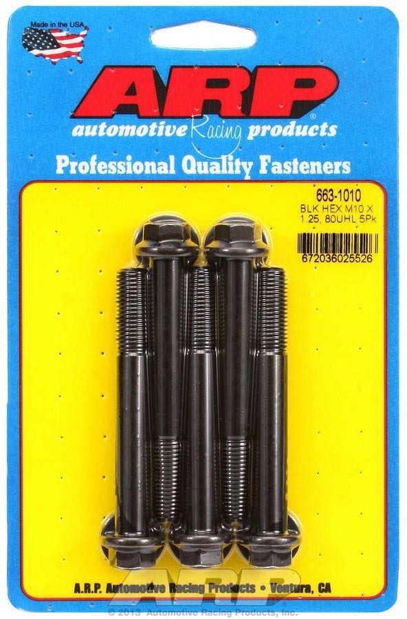 Bolt Kit - 6pt. (5) 10mm x 1.25 x 80mm - 6631010 Vinyasa Automotive