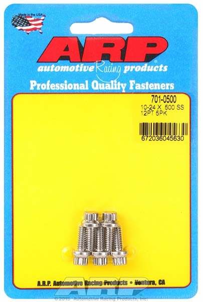 10-24 x .500 12pt SS Bolt Kit 5pk - 7010500 Vinyasa Automotive
