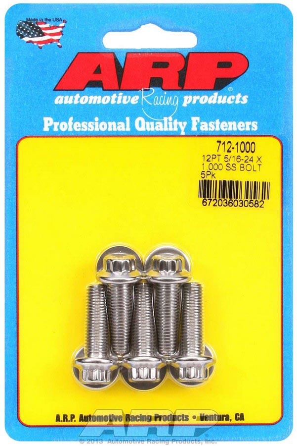 S/S Bolt Kit - 12pt. (5) 5/16-24 x 1.000 - 7121000 Vinyasa Automotive