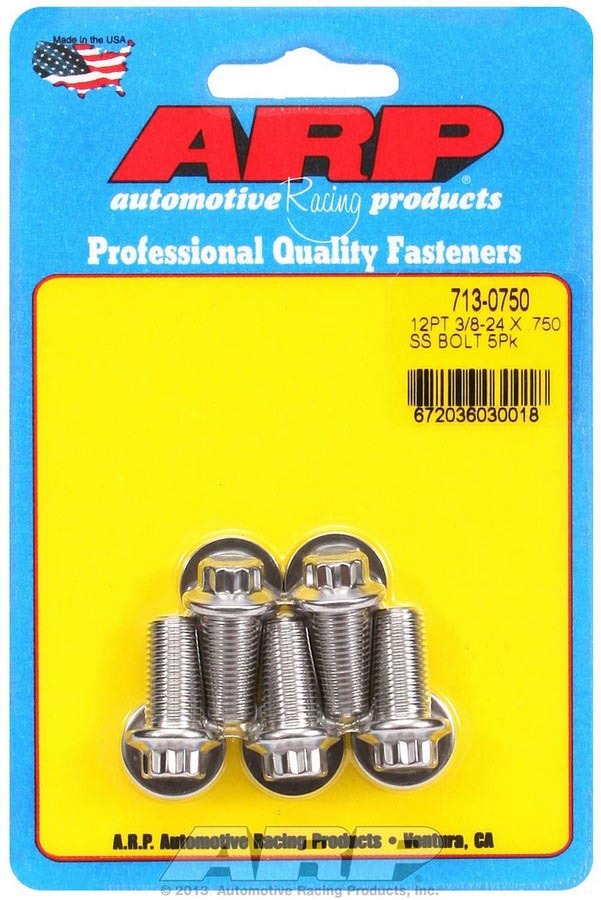S/S Bolt Kit - 12pt. (5) 3/8-24 x .750 - 7130750 Vinyasa Automotive