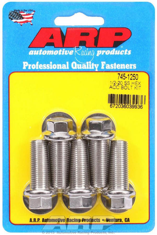S/S Bolt Kit - 6pt. (5) 1/2-20 x 1.250 - 7451250 Vinyasa Automotive
