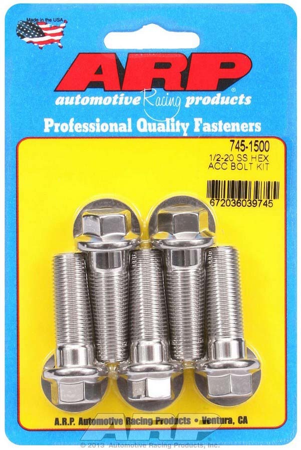 S/S Bolt Kit - 6pt. (5) 1/2-20 x 1.500 - 7451500 Vinyasa Automotive