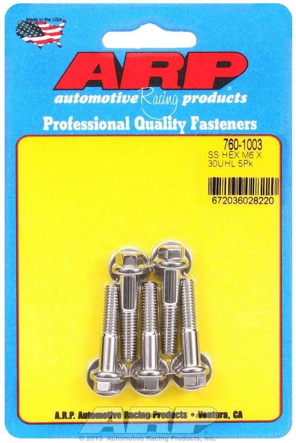 S/S Bolt Kit - 6pt. (5) 6mm x 1.00 x 30mm - 7601003 Vinyasa Automotive