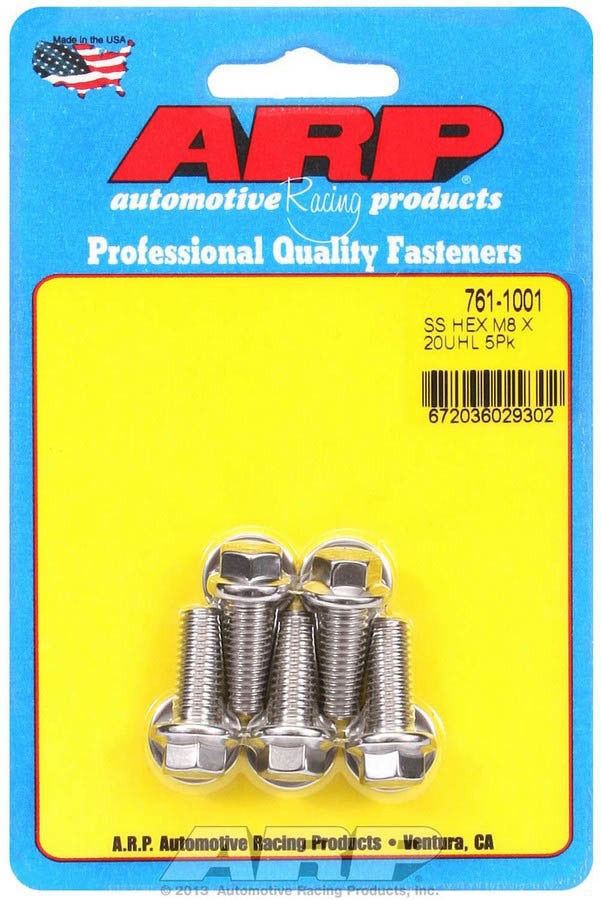S/S Bolt Kit - 6pt. (5) 8mm x 1.25 x 20 - 7611001 Vinyasa Automotive