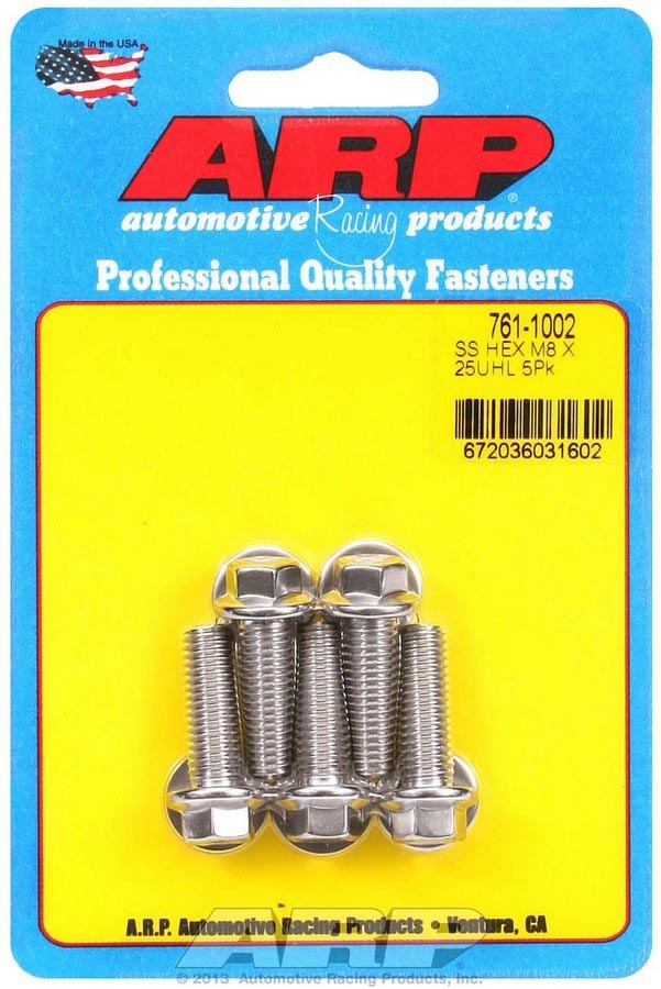 S/S Bolt Kit - 6pt. (5) 8mm x 1.25 x 25 - 7611002 Vinyasa Automotive