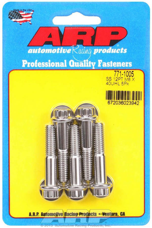 S/S Bolt Kit - 12pt. (5) 8mm x 1.25 x 40 - 7711005 Vinyasa Automotive