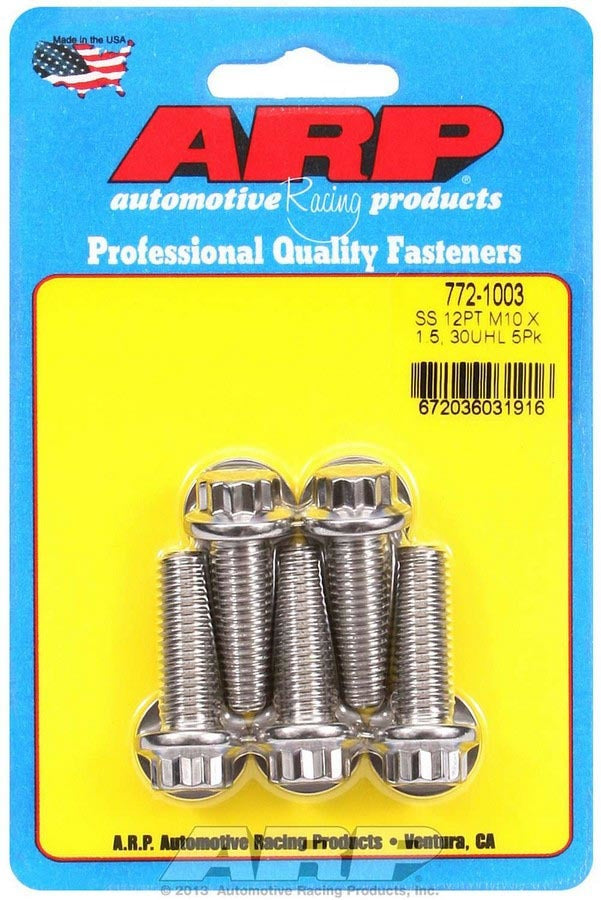 Bolt Kit - SS 12pt 5pk 10mm x 1.50 x 30mm - 7721003 Vinyasa Automotive