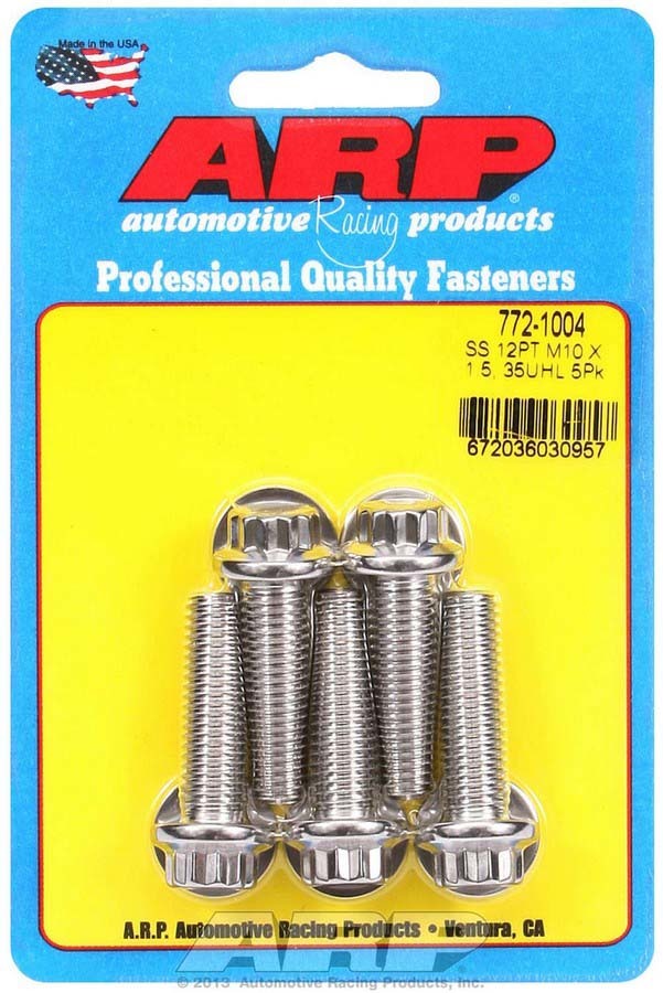 S/S Bolt Kit - 12pt. (5) 10mm x 1.5 x 35mm - 7721004 Vinyasa Automotive