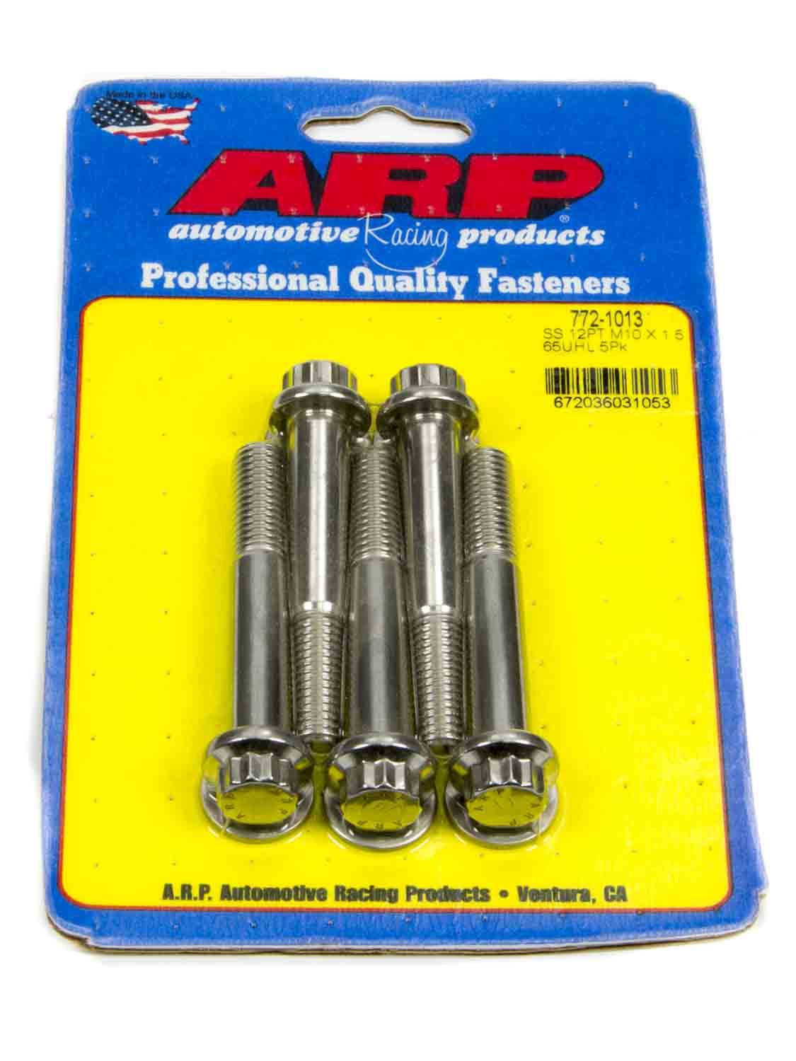S/S Bolt Kit - 12pt. (5) 10mm x 1.5 x 65mm - 7721013 Vinyasa Automotive
