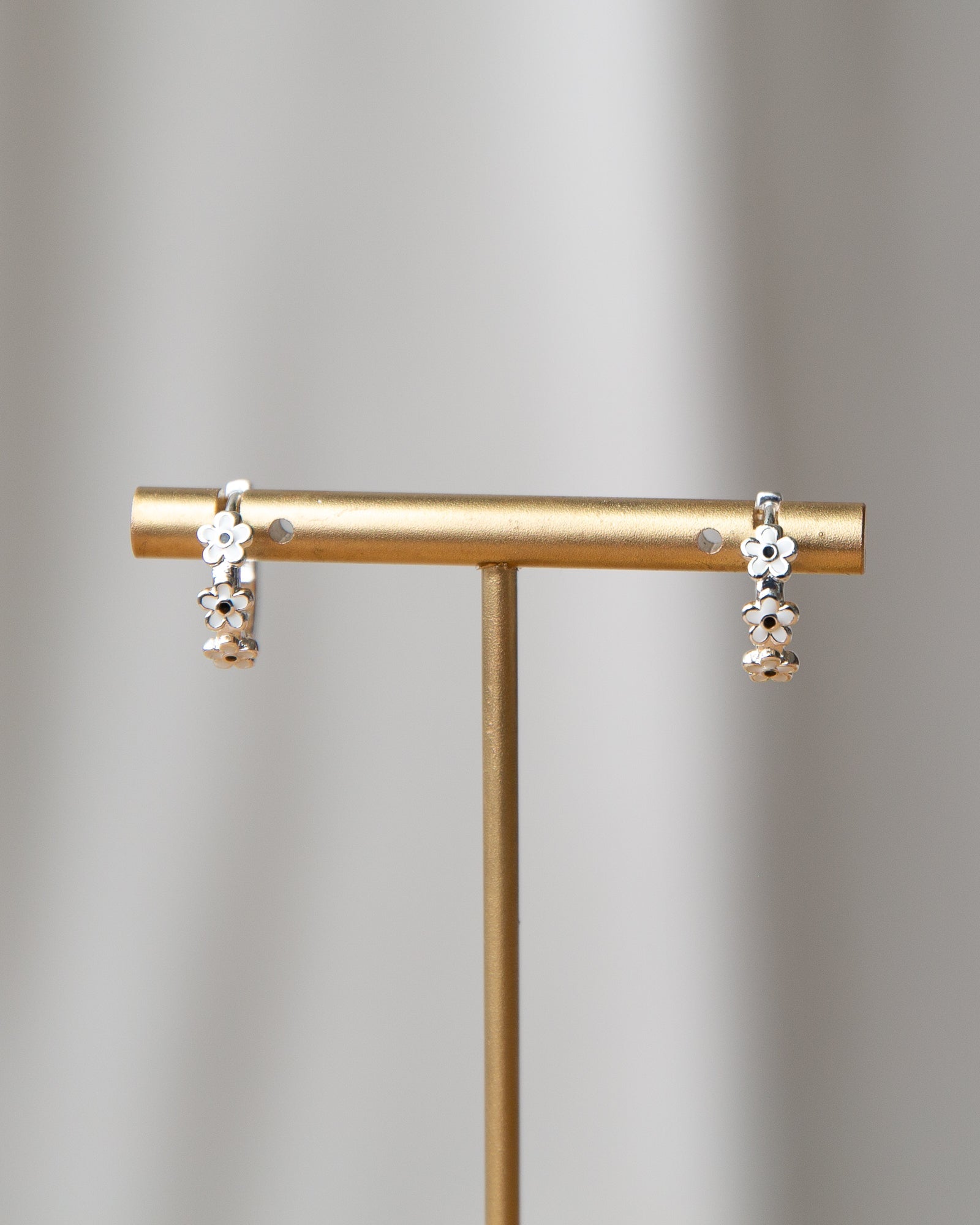 Silver In Bloom Huggie Hoop Downeast
