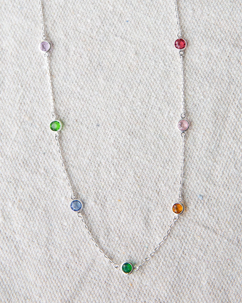 Silver Pop of Color Necklace Downeast