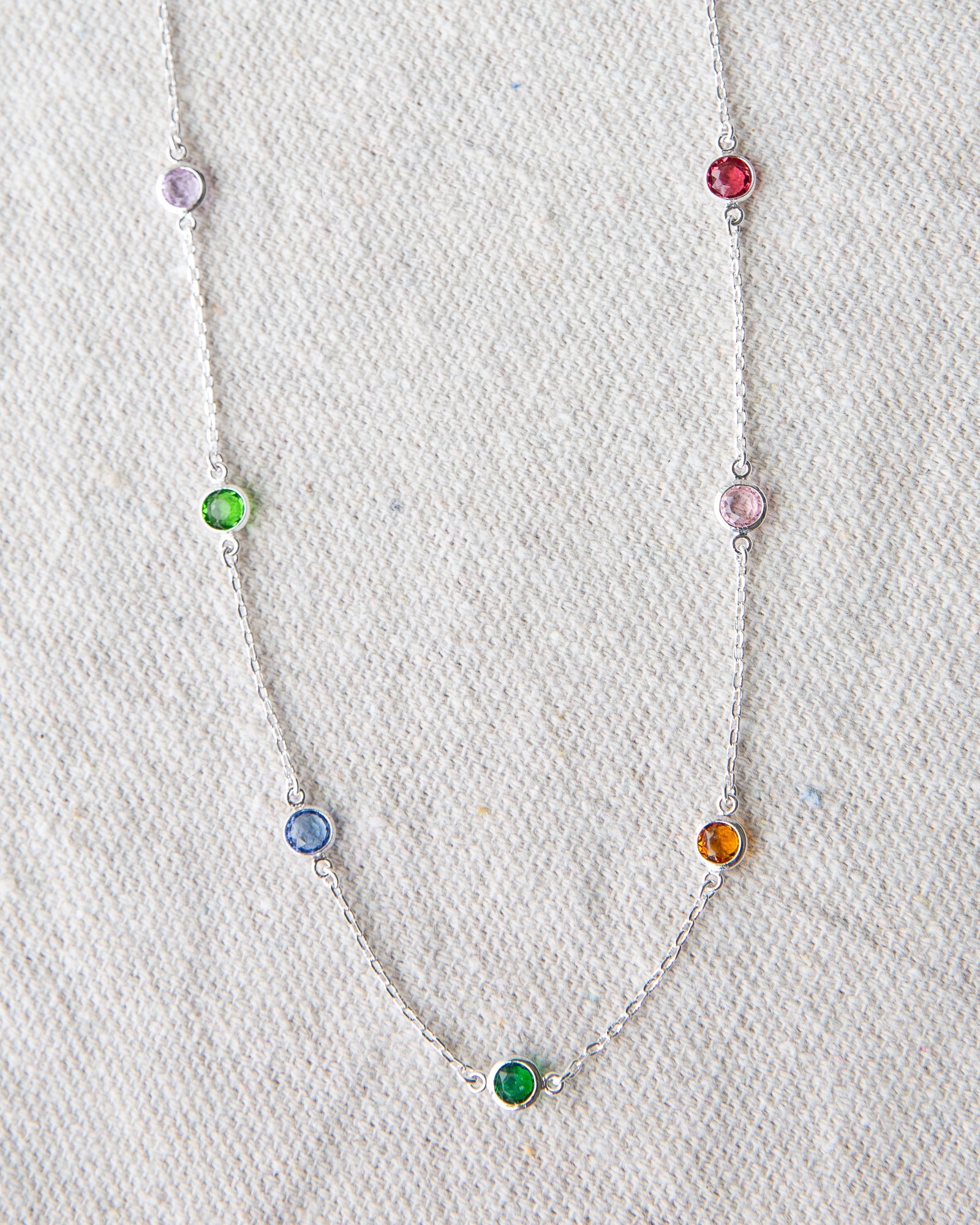 Silver Pop of Color Necklace Downeast