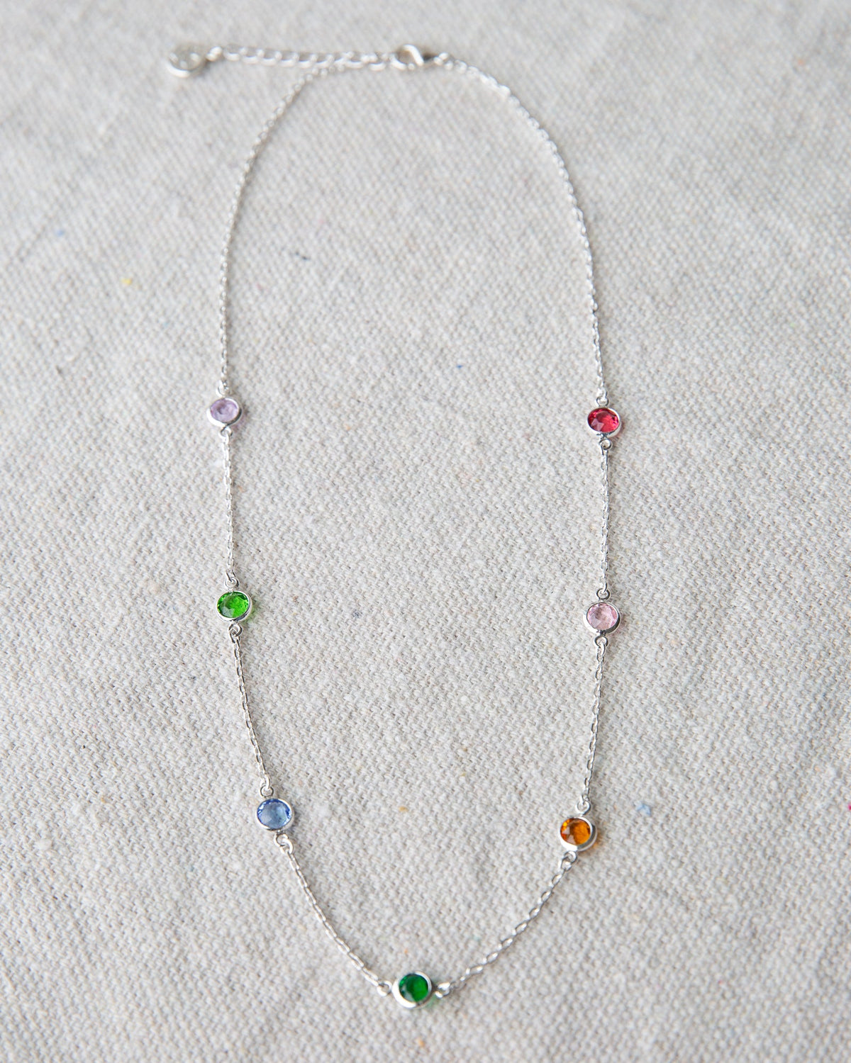 Silver Pop of Color Necklace Downeast