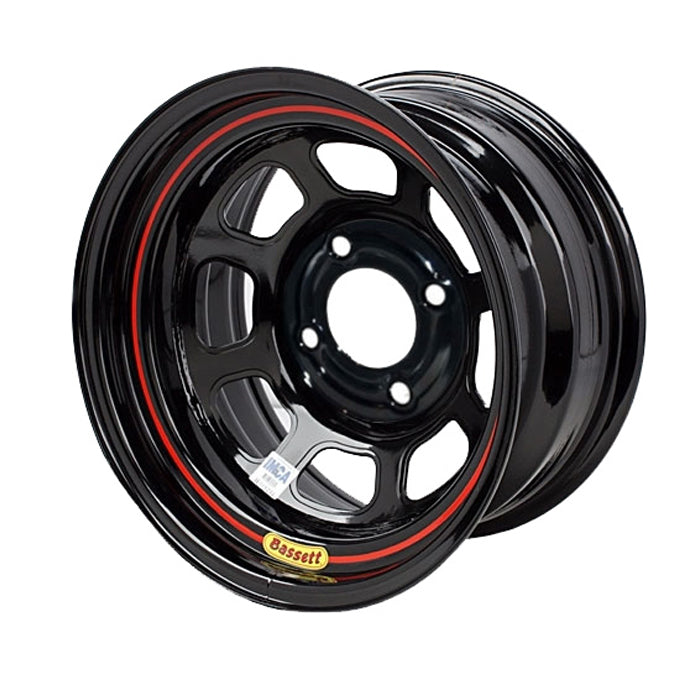 Wheel 15in x 7in 4x100MM Black - 57RH3 Vinyasa Automotive