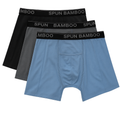 Men's Bamboo Viscose Boxer Briefs - 3-Pack Mixed Colors Spun Bamboo