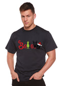 Believe Christmas Printed Men's Bamboo T-Shirt Spun Bamboo