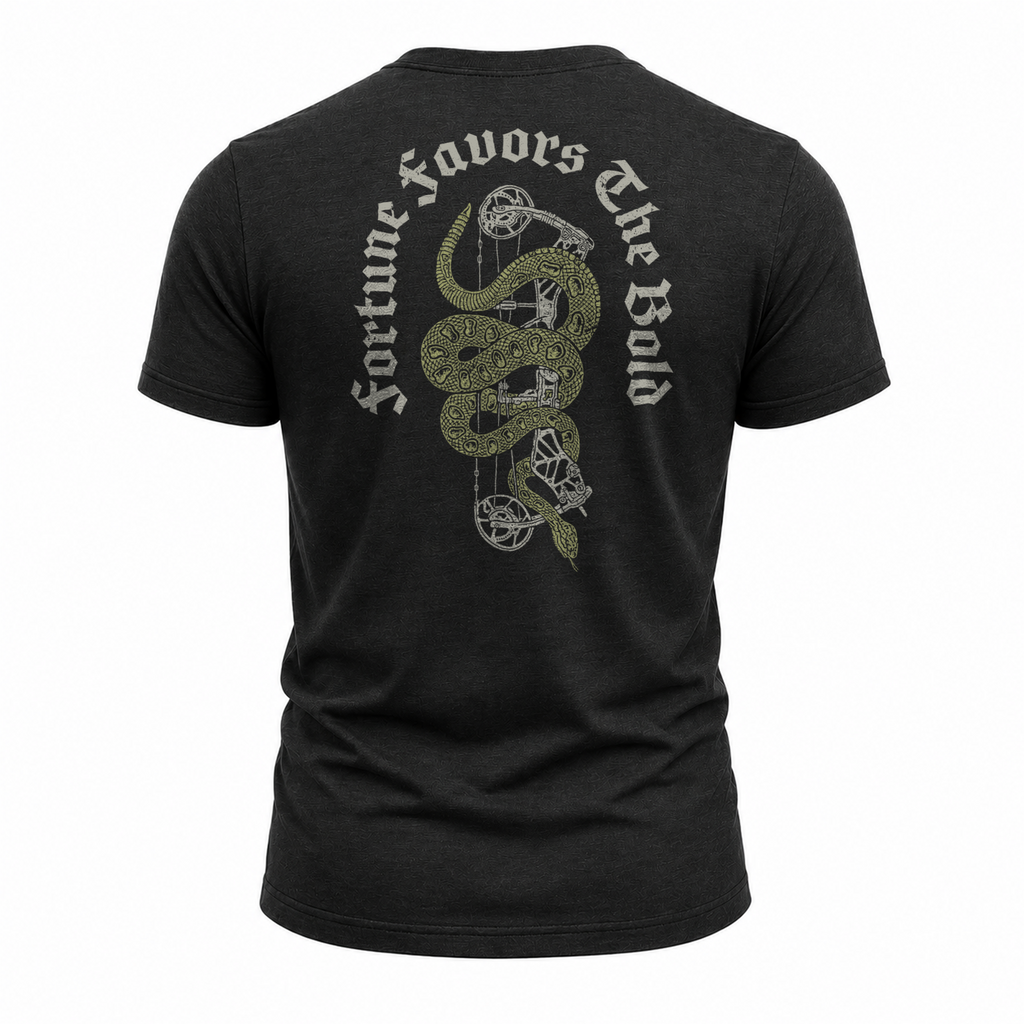 "Fortune Favors The Bold" Tee Bow Crew Apparel - Bow Hunting Lifestyle Apparel