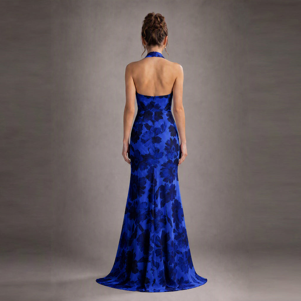 Cenia Signature Floral Halter Gown Cenia New York