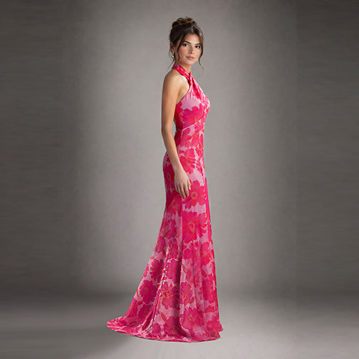 Cenia Signature Floral Halter Gown Cenia New York