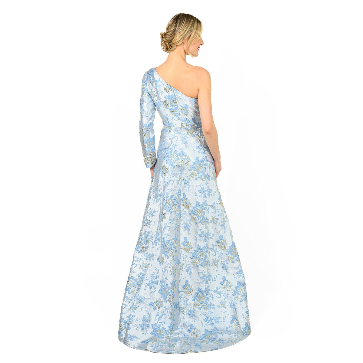 The One Shoulder Beaded Full Length Gown Classic Cenia New York