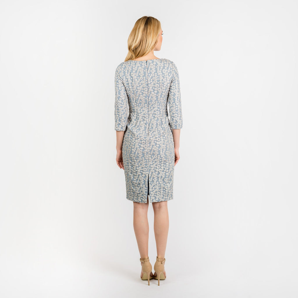 The 3/4 Sleeve Bowed Keyhole Sheath Classic Cenia New York