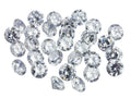 White Cubic Zirconia CZ, Round Shape for Practice Rings, Pack of 50