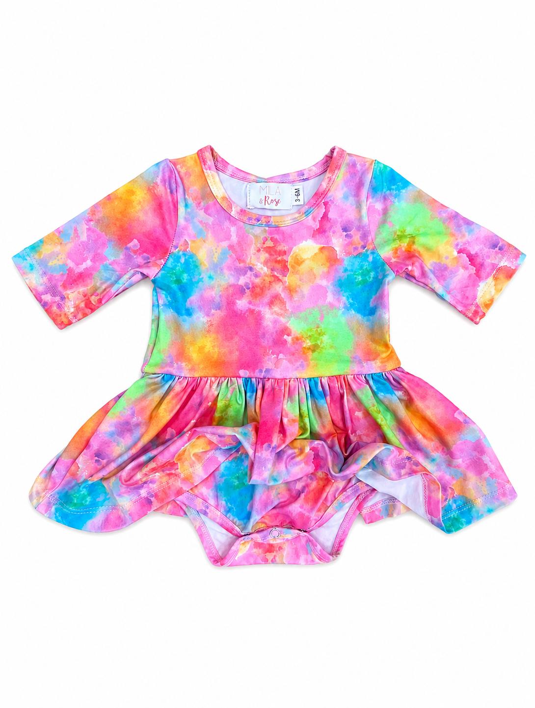 Swirly Whirly 3/4 Sleeve Twirl Bodysuit Mila & Rose ®