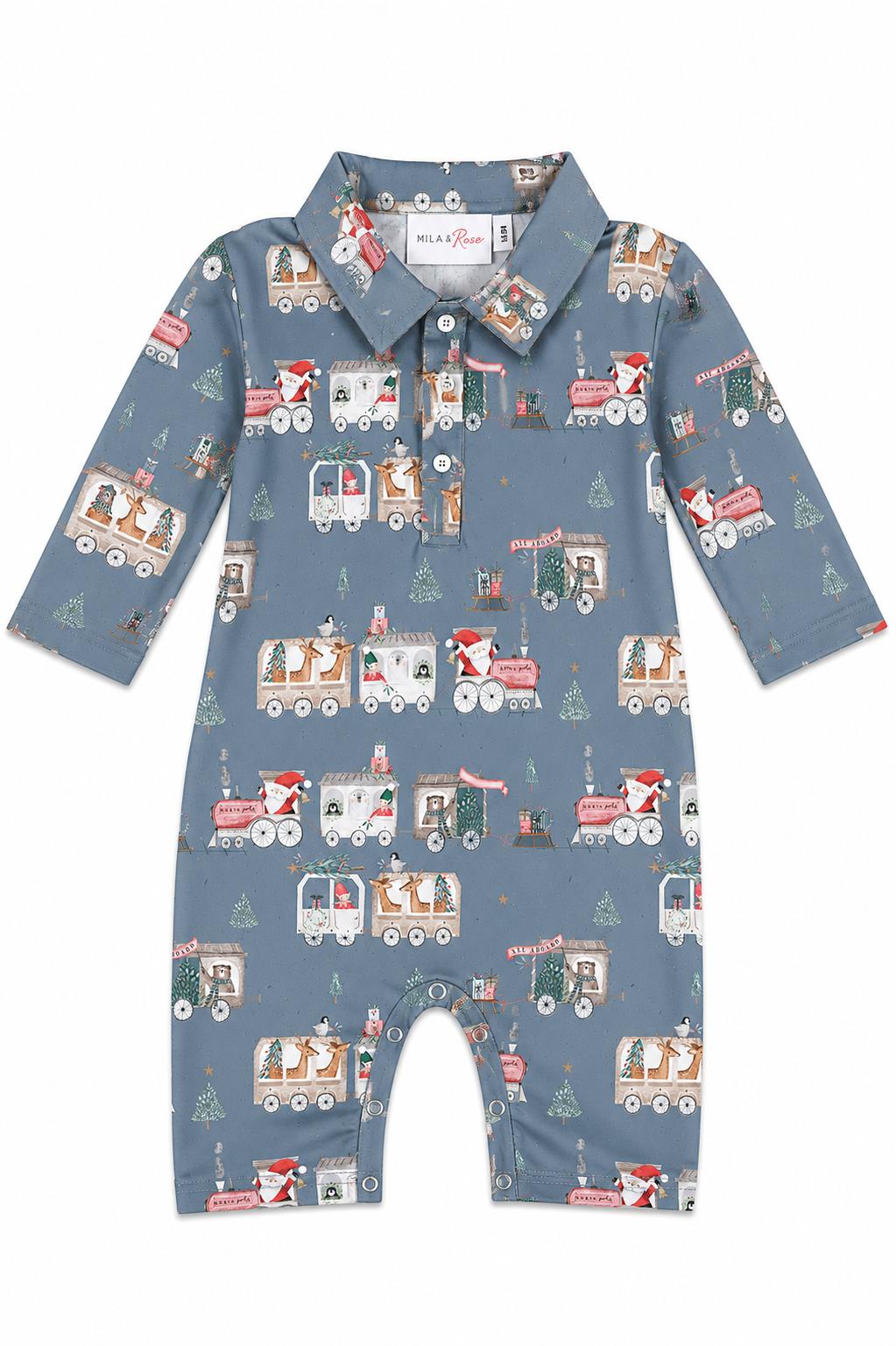 North Pole Express L/S Polo One-Piece Mila & Rose ®