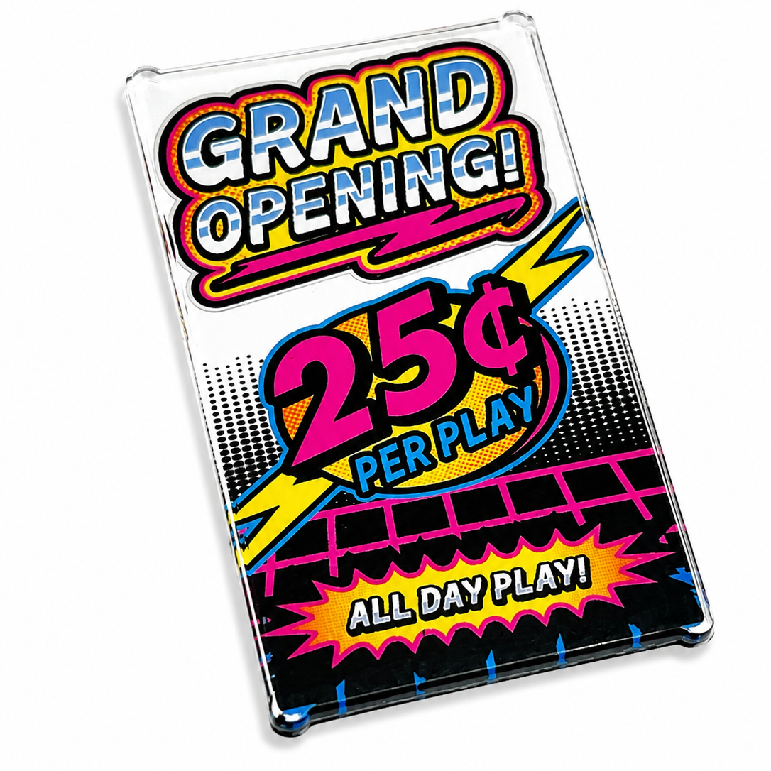 Grand Opening Arcade 4x6 Glass Window B3 Customs