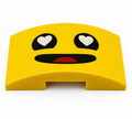 Benny In Love / Heart Eyes Face Upgrade Tile for LEGO Up-Scaled Blue Astronaut 40921 Set B3 Customs