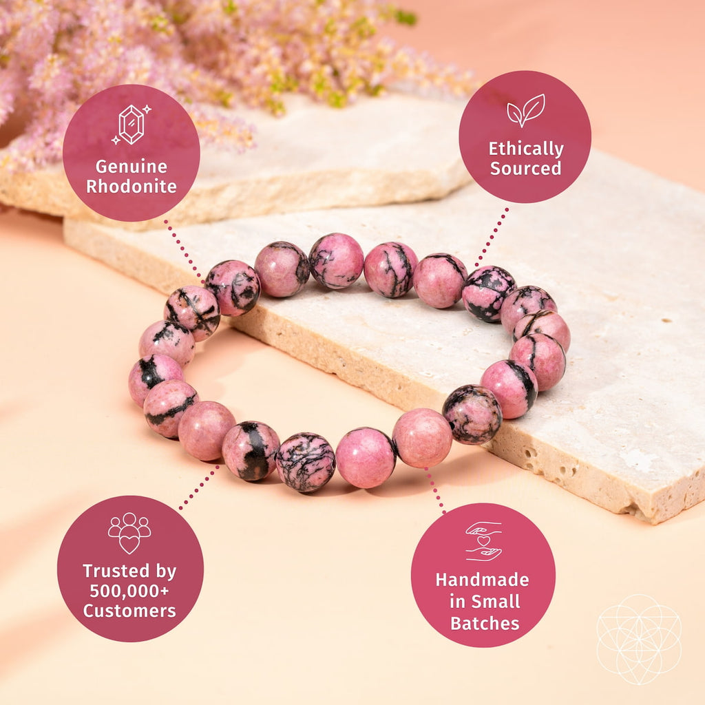 The Love Frequency – Rhodonite Bracelet of Forgiveness Conscious Items